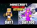 Download Lagu I Survived 100 Days on ONE ASTEROID in Hardcore Minecraft... Here's What Happened