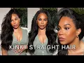 Kinky Straight Hair Wig Install ft RPGhair Invisible Lace Wig
