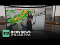 Line of strong to severe storms moving through Philadelphia region Wednesday night