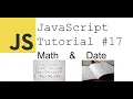 JavaScript Tutorial Math Date Object