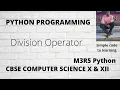 Python Division Operator Operator Hindi