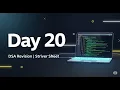 Live Day 20 DSA JavaScript Revision Striver s SDE Sheet Live Problem Solving Dry Runs