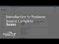 Introduction to Business Source Complete