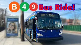 Mta Exclusive B49 Bus Ride Ocean Av Av P Manhattan Beach - 2022 New Flyer XD40