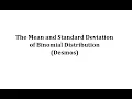 Find the Mean and Standard Deviation of a Binomial Distribution Desmos