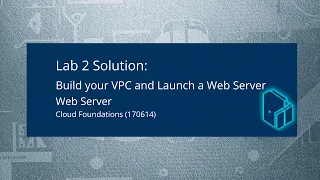 Lab 2 Solution Build your VPC and Launch a Web Server AWS Academy Cloud Foundations 170614