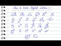 How to Write Stylish Letters A to Z Stylish Letter English Handwriting Practice