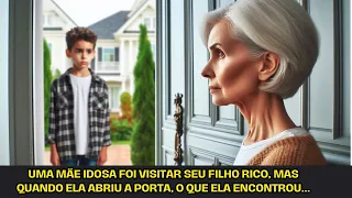 Uma mãe idosa foi visitar seu filho rico, mas quando ela abriu a porta, o que ela encontrou...