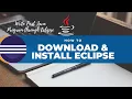 1 5 How To Download And Install Eclipse Write First Java Program through Eclipse