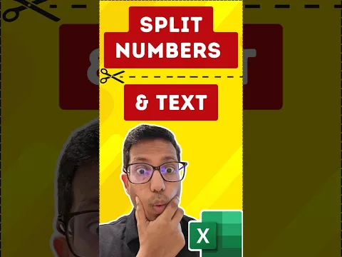 ✂️ Super Easy Formula to Split Numbers and Text in Excel #exceltricks #shorts