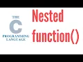 C Language NESTED FUNCTION PROGRAM IN C LANGUAGE in