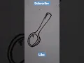 drawing spoon kitchen utensils