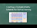Creating a Weekly Schedule for Virtual Learning