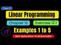 Chapter 12 Linear Programming Exercise 12 1 Examples 1 to 5 Class 12 Maths New NCERT Book