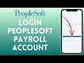 How To Login Peoplesoft Payroll Peoplesoft Employee Login 2026