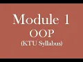EC312 KTU Syllabus OOP module 1