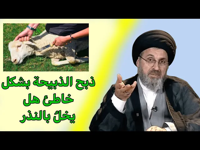 ⁣متصل ذبح الذبيحة بشكل خاطئ هل يخل بالنذر /سيد رشيد الحسيني