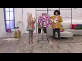 LOGO by Lori Goldstein Printed Slub Hoodie with Side Shirring on QVC