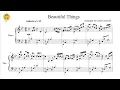 Download Lagu Beautiful Things by Benson Boone (Piano Solo/Sheets)