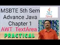Advance Java 5th SEM MSBTE Diploma ajp AWT TextArea Practical