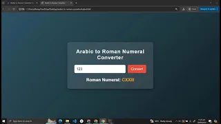 Arabic to Roman Converter Using HTML CSS and JavaScript with Source Code