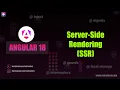 Angular Server-Side Rendering Tutorial Setup and Basics for Beginners