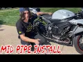 Suzuki Gsxr600 Mid Pipe Install With Exhaust Clips LOUD