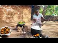 Lagu African Village Cooking: Flavor-Packed Chicken Curry,Fresh Vegetables \u0026 Soft Fluffy Ugali for Dinner