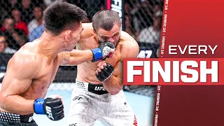 All 10 Finishes From UFC Shanghai | UFC Highlights