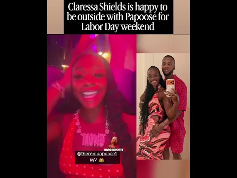 Claressa Shields is happy to be outside with Papoose for Labor Day weekend