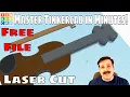 Laser Cut Cardboard Violin Created by Jack K in Tinkercad