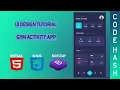 UI Design Tutorial - Gym Activity App UI HTML CSS BOOTSTRAP