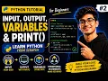 Learn Python from Scratch User Input Variables Conditional Statements