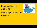 How to deploy ASP NET Web Application on Docker Container