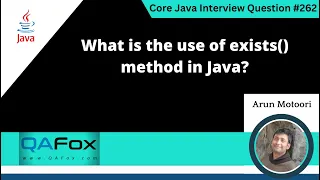 What is the use of exists method in Java Core Java Interview Question