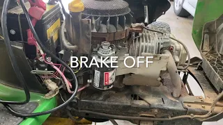 How to replace your starter on your John Deere Lawn tractor D100 series Briggs and Stratton motor