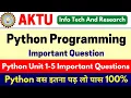 Python Aktu important questions python important questions Aktu Aktu python knc302 important