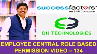 134 How to configure Security Role-Based Permissions RBP Success Factors DK TECHNOLOGIES
