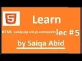 HTML Subscript superscript Comments lec 5 with Easy steps