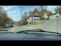 Driving through Jamestown NY older Industrial part of town along the Chadakoin River October 2022