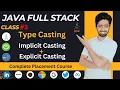 Type casting in java Tutorial l Java Full Stack Development course in Hindi l lecture 3