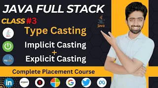 Type casting in java Tutorial l Java Full Stack Development course in Hindi l lecture 3
