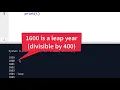 csc121 Printing Leap Years
