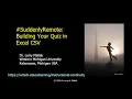 Using Excel CSV to Create an Online Quiz in D2L Brightspace