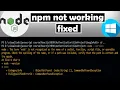 The term node is not recognized as the name of a cmdlet