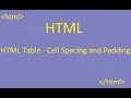 Html Table - cell spacing and padding