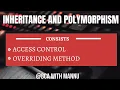 Access Control Inheritance and Polymorphism Java Language BCAwithMannu