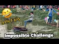 Ultimate Village Obstacle Course! Tube Boat \u0026 Bamboo Bridge Challenge! (Win Prize)