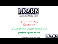 Coding Question 13 Check for Perfect Square Technical Coding Learn for Excellence