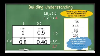 Multiply decimals using estimation and place value